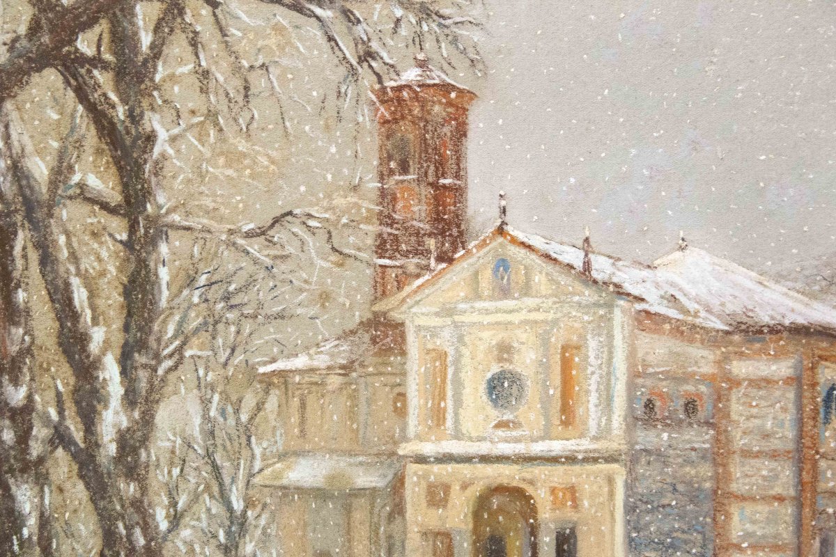 Demetrio Tabacco, "Chiesetta Madonna della neve", firmato, 1936-photo-5