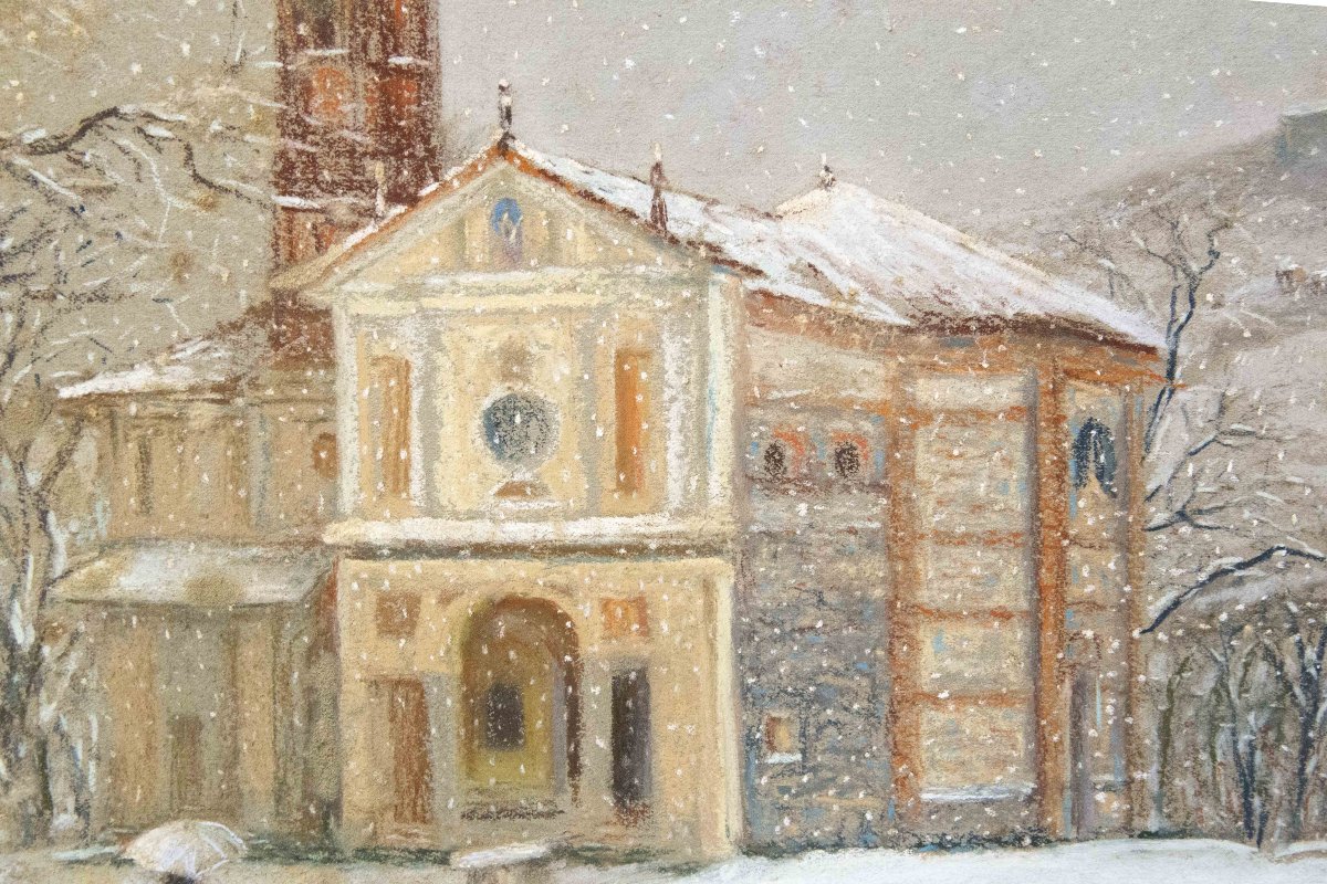 Demetrio Tabacco, "Chiesetta Madonna della neve", firmato, 1936-photo-6