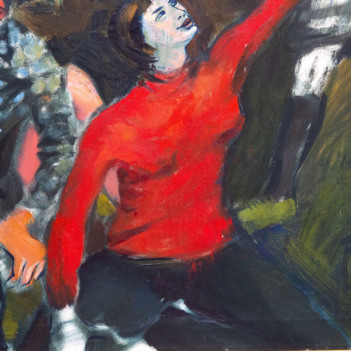 Liliana Cano, olio su tela, "Senza Titolo", firmato, Epoca '900-photo-3