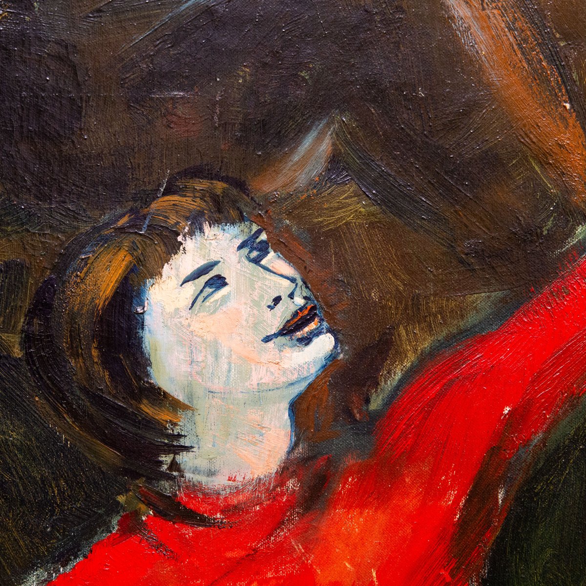 Liliana Cano, olio su tela, "Senza Titolo", firmato, Epoca '900-photo-5