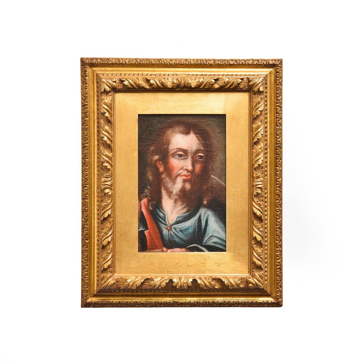 "Christ", huile sur toile du XVIIIe siècle-photo-2