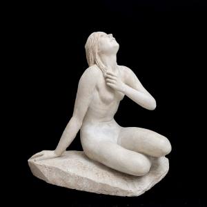 Emilio Musso, Grande scultura in gesso, "Giovane Donna", 1937