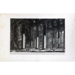 Piranesi Giovanni Battista, "Veduta interna del Pronao del Panteon, 1769 