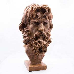 Scultura in gesso dipinto "Sandrun", Epoca '900