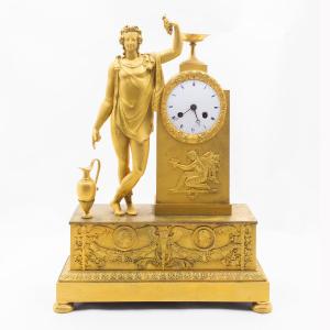Orologio da tavolo francese in bronzo dorato – Impero, circa 1815
