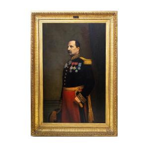 Eugène Laville, "Ritratto del generale Barral", firmato, oliosu tela, Salon del 1869