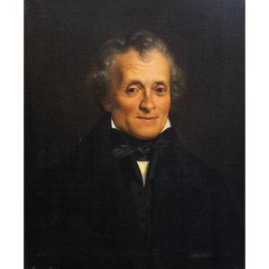 "Ritratto di Gentiluomo Borghese", olio su tela, Epoca XIX Secolo