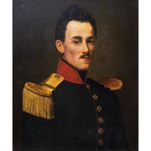 "Ritratto di Ufficiale", olio su tela, Epoca XIX Secolo