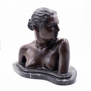 Vincenzo Gemito, "Busto di fanciulla napoletana", firmato, 1913/1920