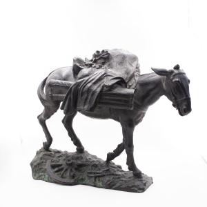 Pietro Canonica, "Il mulo - L'umile Eroe",in bronzo, firmato, Anni '20