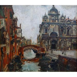 Alessandro Lupo, "Venezia”, firmato, Epoca '900