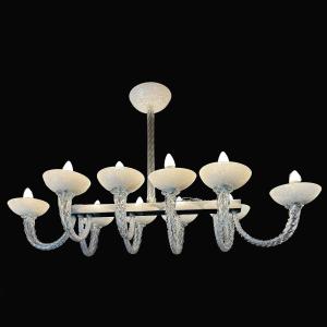 Lampadario Venini vetro di Murano, anni ’50