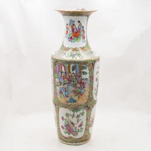 Vaso cinese in stile Famille Rose, Caton, Fine '800 Primi '900