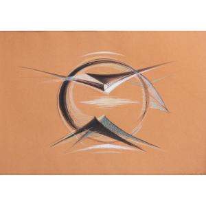 Carmelo Cappello,"opera unica", pastello su carta, firmato, 1966
