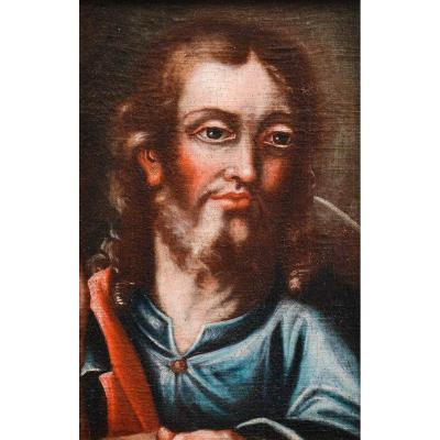 "Christ", huile sur toile du XVIIIe siècle