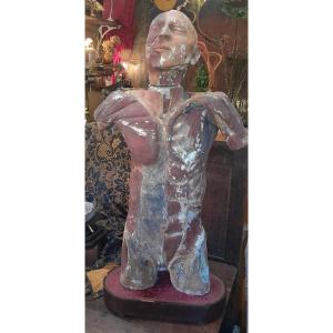 Very Big Anatomic Skinned, Auzoux Type, XIXth Century, Plaster, Scale 1:1