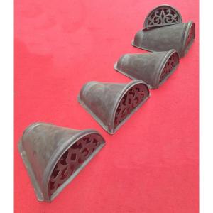 Hausmannian Roof Cat Flaps, Zinc, Early 20th Century