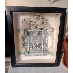 Communion Frame In Blackened Wood, 19th Century, Montpellier, France