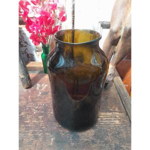 Large Blown Glass Truffle Jar, Early 19th Century