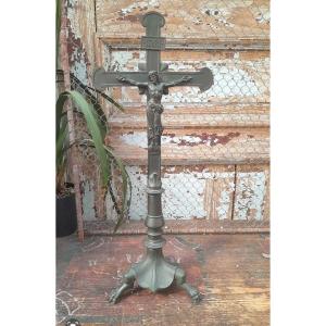 Altar Crucifix, 19th Century, Bronze