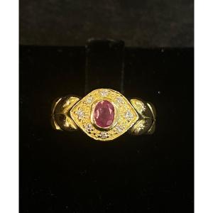 Bague Rubis Et Diamants