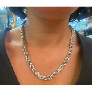 Twisted Silver Necklace
