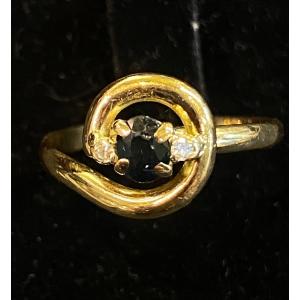 Sapphire And Diamond Tourbillon Ring