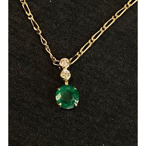 Emerald And Diamond Necklace
