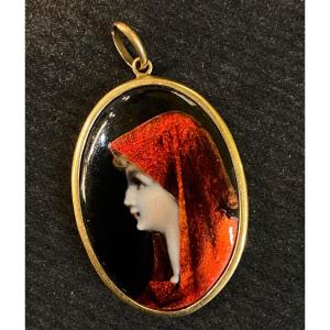 Pendentif Limoges Signée Lespous