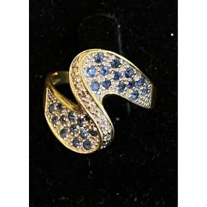 Bague Virage Saphirs Et Diamants 