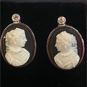 A Pair Of Cameo Earrings