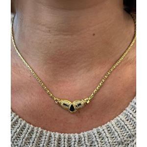 Sapphire And Diamond Necklace 