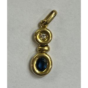 Sapphire Diamond Pendant 