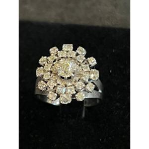 Pompadour Diamond Ring