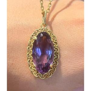 Amethyst Oval Pendant