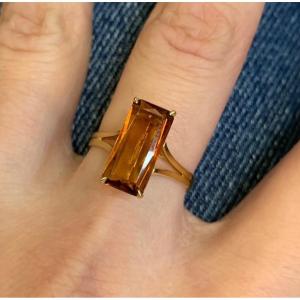 Citrine Gold Ring