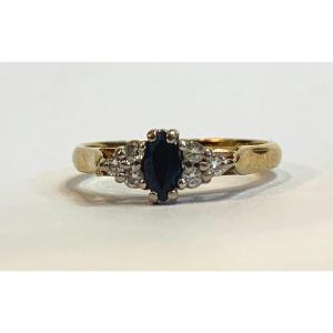 Sapphire And Diamond Ring
