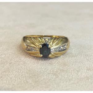 Sapphire And Diamond Ring