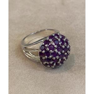 Round Amethyst Ring