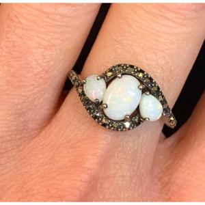 Silver Opal Ring