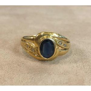 Sapphire And Diamond Ring