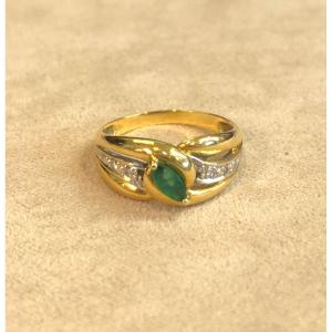 Emerald And Diamond Ring