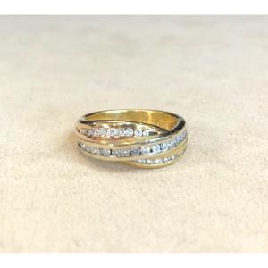 Ring With Several Lines Of Diamonds