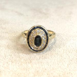 Oval Sapphire And Diamond Ring