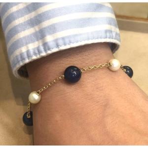 Pearl And Chalcedony Bracelet