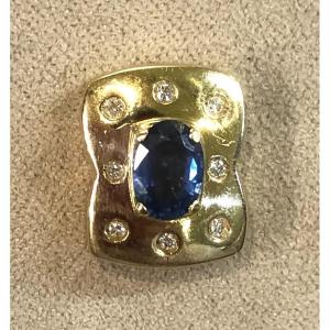 Sapphire And Diamond Pendant