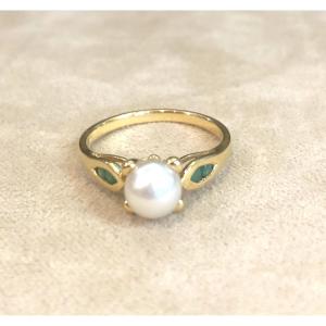 Pearl And Emerald Ring