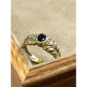 Sapphire And Diamond Ring 