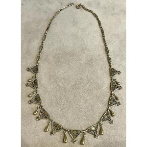 Gold Drapery Necklace 