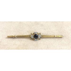 Sapphire And Diamond Rose Pin